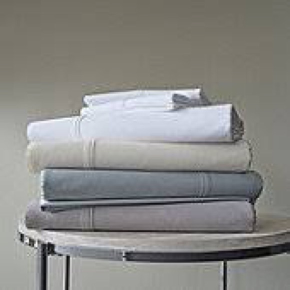 Liz Claiborne 600TC Cotton Wrinkle Free Sheet Set-Gray-Queen size